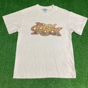 Vintage 2001 WWF World Wrestling Federation Dwayne the Rock Johnson shirt Medium